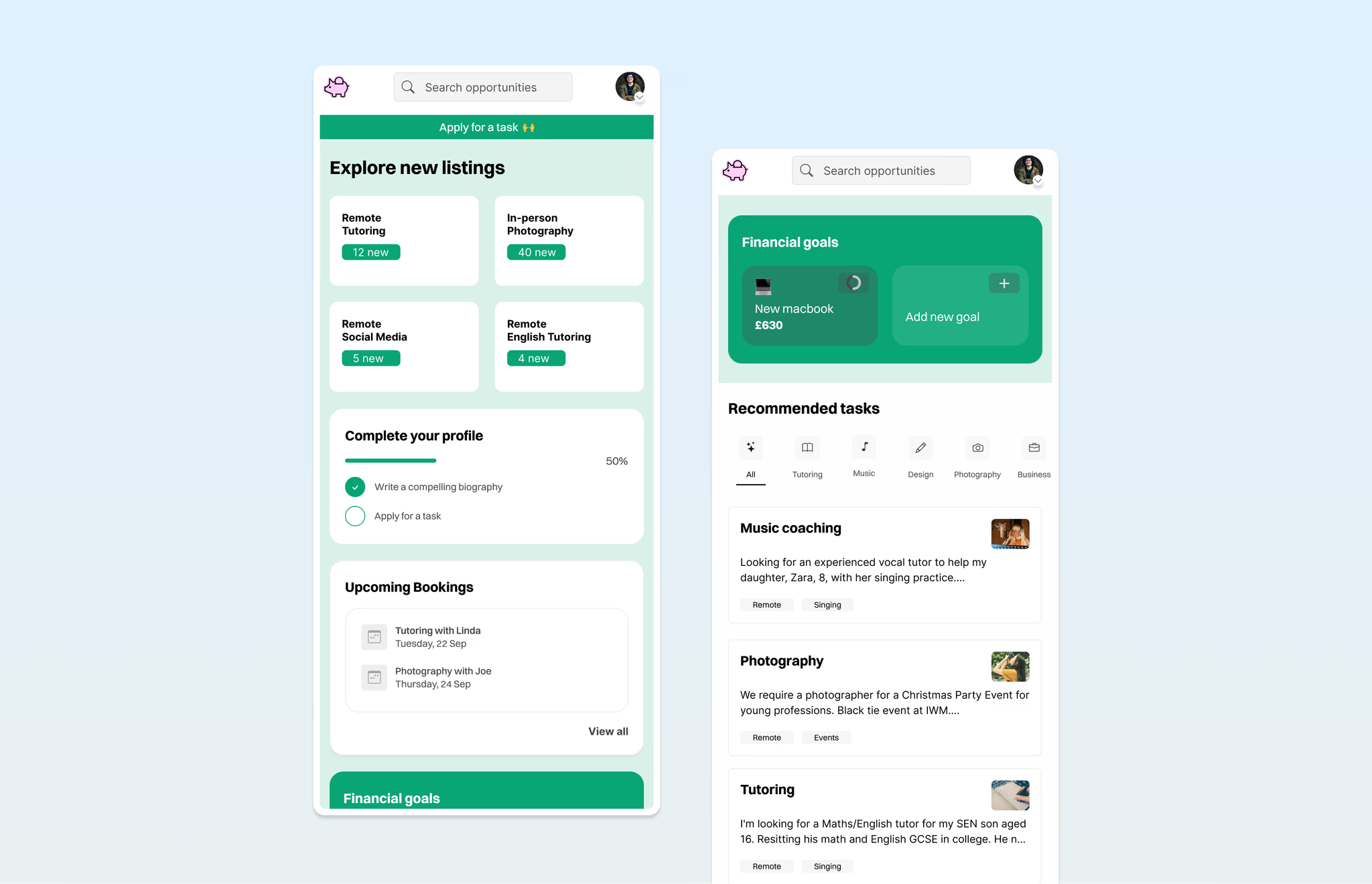 A mobile mockup of the MyPocketSkill website